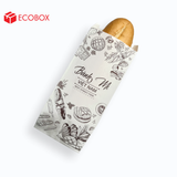  EFT1T4N - Túi bánh mì trắng in nâu - "Best street food" - 24x10x4 cm 