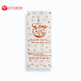  EFT1T3C - Túi bánh mì trắng in cam - "Đầu bếp" - 24x10x4 cm 