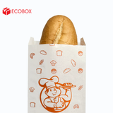  EFT1T3C - Túi bánh mì trắng in cam - "Đầu bếp" - 24x10x4 cm 