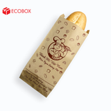  EFT1N3NN - Túi bánh mì nâu in nâu đỏ - "Đầu bếp" - 24x10x4 cm 