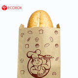  EFT1N3NN - Túi bánh mì nâu in nâu đỏ - "Đầu bếp" - 24x10x4 cm 