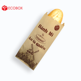  EFT1N2NN - Túi bánh mì nâu in nâu đỏ - "Cối xay gió" - 24x10x4 cm 
