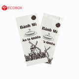  EFT1T2N - Túi bánh mì trắng in nâu - "Cối xay gió" - 24x10x4 cm 