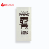  EFT1T1N - Túi bánh mì trắng in nâu - "Xe bánh mì" - 24x10x4 cm 