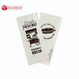  EFT1T1N - Túi bánh mì trắng in nâu - "Xe bánh mì" - 24x10x4 cm 