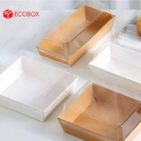  EFHP4N - Hộp giấy kraft thực phẩm - Nắp PET - Nâu - 20.5x15x6 cm 