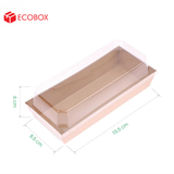  EFHP2N - Hộp giấy kraft thực phẩm - Nắp PET - Nâu - 15.5x8.5x6 cm 