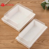  EFHP4T - Hộp giấy kraft thực phẩm - Nắp PET - Trắng - 20.5x15x6 cm 