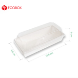  EFHP2T - Hộp giấy kraft thực phẩm - Nắp PET - Trắng - 15.5x8.5x6 cm 