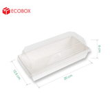  EFHP3T - Hộp giấy kraft thực phẩm - Nắp PET - Trắng - 20x12.5x6 cm 