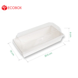  EFHP4T - Hộp giấy kraft thực phẩm - Nắp PET - Trắng - 20.5x15x6 cm 