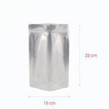  ETZ3B - 15x22cm - Túi Zipper nhôm ghép - Bạc 