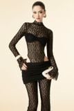  Set đen dài gồm bra và jum lưới phía ngoài MAEL FEMME 