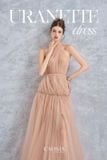  Váy nude dài cổ yếm bản premium CASLITADEMINHTHANH 