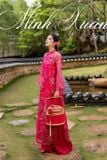 Áo dài edenii đỏ thêu nhà EDINI 
