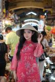  Áo dài edenii đỏ thêu nhà EDINI 