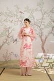  Áo dài hồng thêu quần hồng nhạt EDINI 