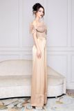  Set nude tay đính nơ áo S quần XS GLAMDOLL 