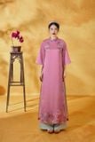  Áo dài tím hoa cỏ quần xanh MADDY HATE ROSE 