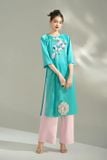  Áo dài xanh + quần hồng RITARA 