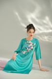  Áo dài xanh + quần hồng RITARA 