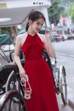  W - Áo dài đỏ cổ yếm BYDI 