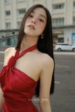  W - Áo dài yếm đỏ LONGNG 