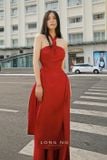  W - Áo dài yếm đỏ LONGNG 