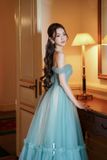  Váy cúp ngực tay ngắn cánh dơi tà phồng JOSEPHINE 