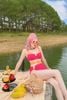 Bikini hồng chéo FANCIER 