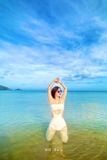  Bikini trắng 2 dây xích nhựa NG 3.5 