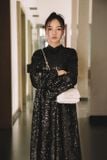  Áo dài Bách Hoa sequin đen XÉO XỌ 