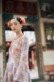 Áo dài CẨM YÊN quần đỏ ánh xanh XÉO XỌ 