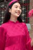 Cho thuê áo dài Cát Nhã Lý hồng XÉO XỌ thanh lịch