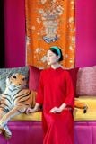  Áo dài CHU ĐÀO XÉO XỌ 