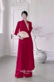  Áo dài hồng điều kèm ngọc bội MEO STORE 