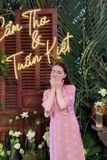  Áo dài hồng tay kèm quần hồng đậm DINGDANG 
