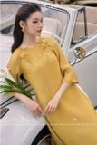  Áo dài Lá Ngọc Cành Vàng CÁM 