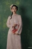  Áo dài PHẤN KIM quần hồng phấn LALIN 