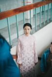  Áo dài Phấn Mai quần xanh dương XÉO XỌ 