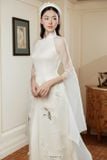  Áo dài trắng quần S áo M PARAMO 