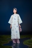  Áo dài xanh dương quần tím LAM KHUE 