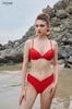 Cho thuê bikini đỏ kèm cover rút dây VIVIAN đi biển cá tính