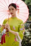  Khai Xuân xanh viền hồng quần hồng XÉO XỌ 