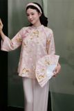  Set áo hồng quần trắng JOIE DES ROSE 