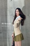  Set áo nâu chân váy xanh DEAR JOSE 