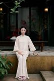  Set áo trắng quần trắng JOIE DES ROSE 