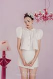 Set kem áo sơ mi cổ tròn chân váy ngắn COLIN 