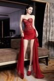  Set váy CHIFFON đỏ GLAMDOLL 