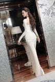  Váy body thun trắng tay dài GLAMDOLL 